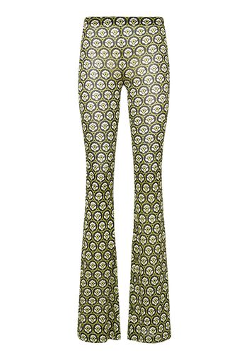 Printed Viscose Flared Pants