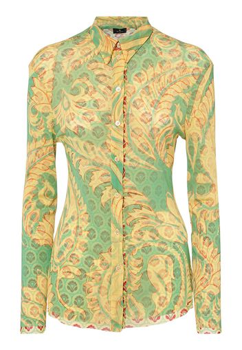 Printed Viscose Satin Shirt