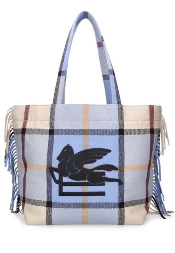 Borsa Shopping In Lana Tartan