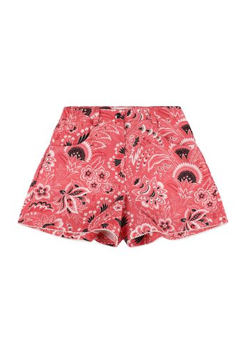 Shorts In Popeline Di Cotone Stampato