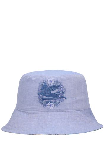 Cappello Bucket In Cotone E Lino