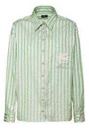 Camicia Oxford In Raso Di Cotone / Logo