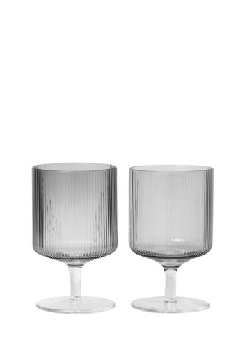 Set Di 2 Bicchieri Da Vino Ripple Soffiati A Mano