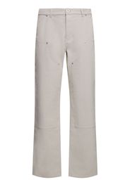 Cotton Blend Straight Pants