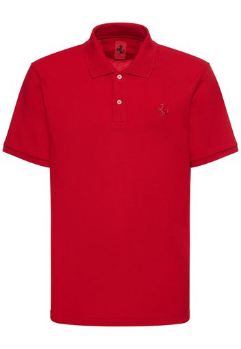 Polo In Cotone Con Ricamo Logo