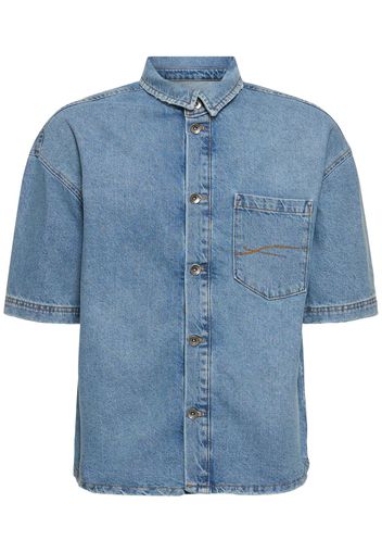 Camicia A Maniche Corte In Denim