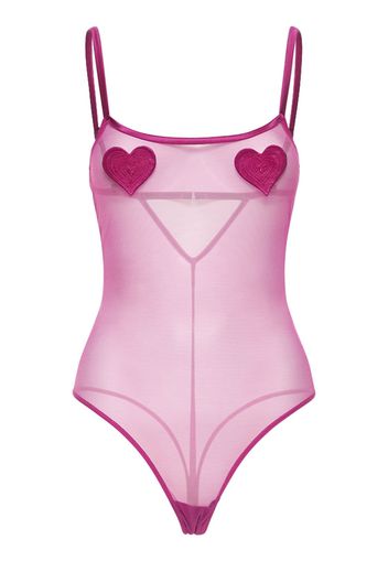 Body Novelty Heart In Mesh