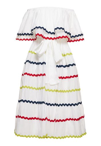 Vestito Midi In Popeline Di Cotone