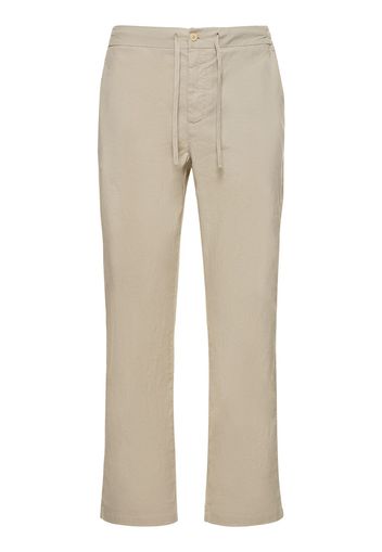 Pantaloni Mendes In Lino E Cotone Stretch