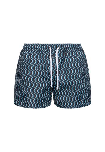 Shorts Mare Copa Camada In Techno Stampato