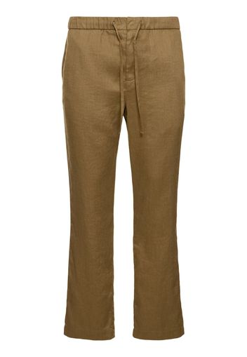 Pantaloni Chino Oscar In Lino E Cotone