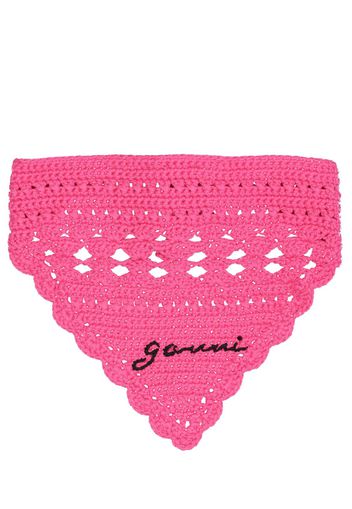 Bandana In Cotone Crochet Con Logo