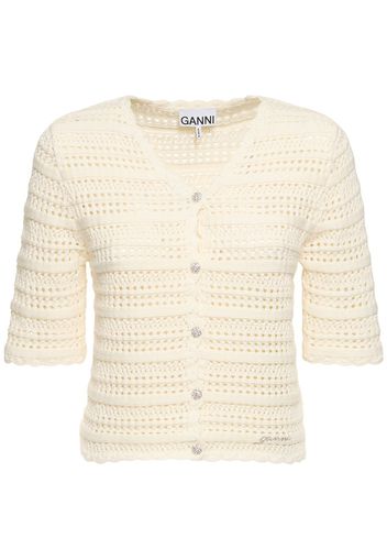 Cardigan In Cotone Pointelle