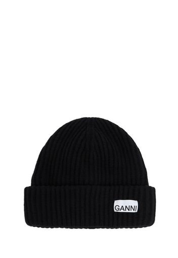 Cappello Beanie In Maglia Di Misto Lana A Costine