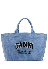 Borsa Shopping Xxl In Denim Washed