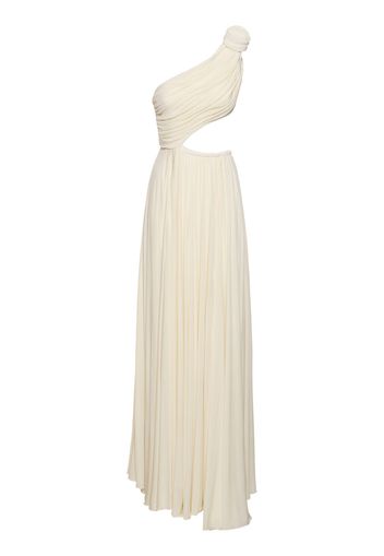 One-shoulder Cut Out Viscose Long Dress