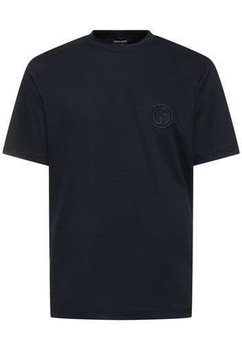 T-shirt In Cotone Con Ricamo Logo