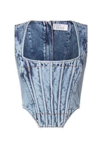 Top In Denim Di Cotone