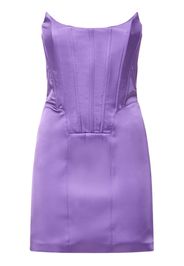 Vestito In Raso Stretch Con Bustier