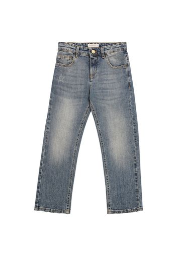 Jeans In Denim Di Cotone Medium Stonewashed