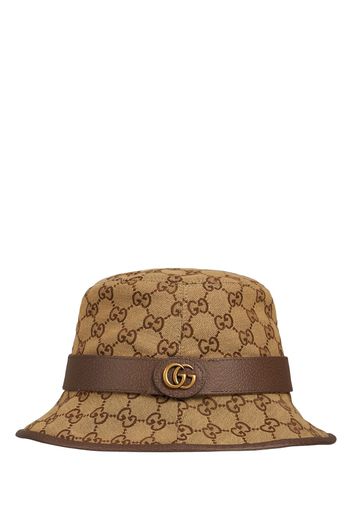 Cappello Bucket "gg" In Tela Di Cotone