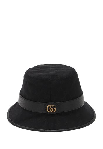 Cappello Bucket "gg" In Tela Di Cotone