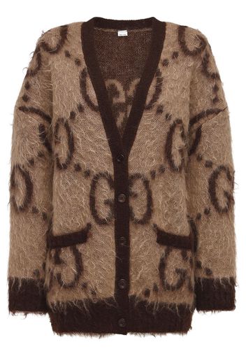 Cardigan Oversize In Maglia Di Misto Mohair Gg