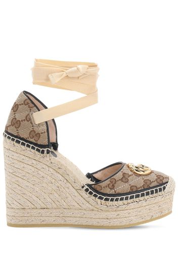 Espadrilles "pilar" In Pelle Trapuntata 120mm