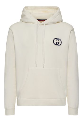 Gg Felted Cotton Hoodie