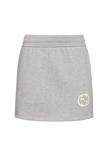 Fleece Cotton Mini Skirt