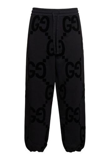 Pantaloni In Felpa Di Cotone Gg