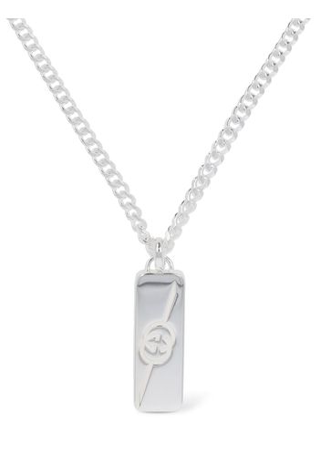 Collana Gucci Tag In Argento Sterling