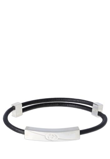 Bracciale Gucci Tag In Cotone E Argento