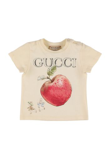 T-shirt Peter Rabbit X Gucci In Cotone