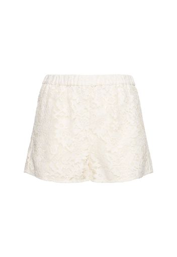 Silk Blend Lace Shorts