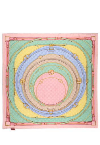 Gg Circle Belts Silk Scarf