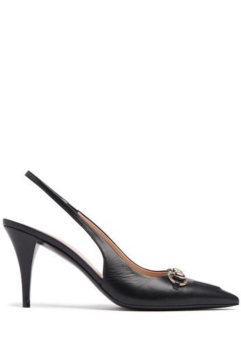 Décolleté Slingback Erin In Pelle 85mm