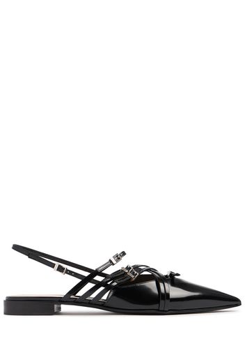 Seraphine Buckle Leather Ballet Flats