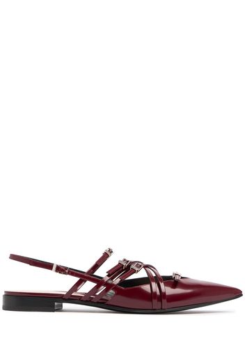 Seraphine Buckle Leather Ballet Flats