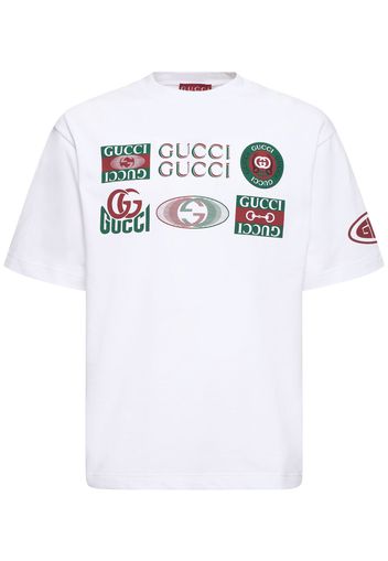 T-shirt In Jersey Di Cotone Con Logo