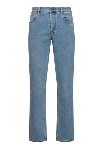 Jeans Dritti In Denim Di Cotone