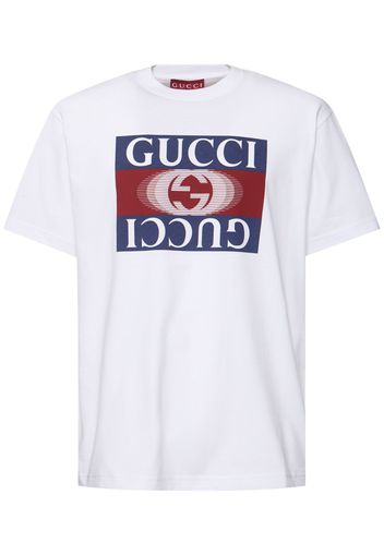 T-shirt In Cotone Con Logo Gucci