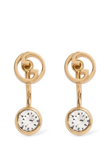 Gucci Blondie Embellished Brass Earrings