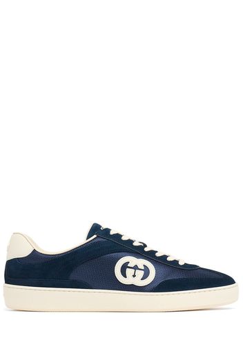 Sneakers G74 In Camoscio E Tessuto Con Logo Gg