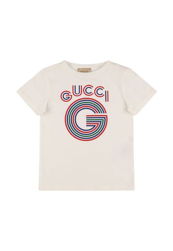 T-shirt Gucci In Jersey Di Cotone Con Stampa