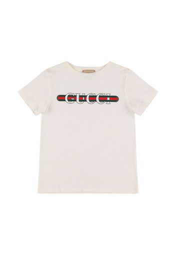 T-shirt In Cotone Con Logo Gucci