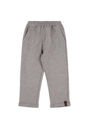 Pantaloni In Jersey Di Cotone Felpato