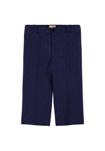 Pantaloni In Flanella Di Lana A Pois Gg