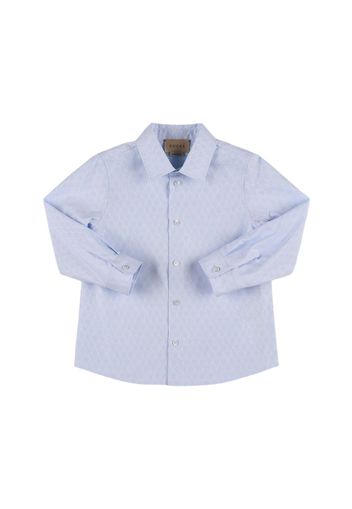 Camicia Gessata In Cotone