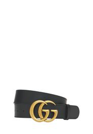 Cintura "gg" In Pelle 40mm